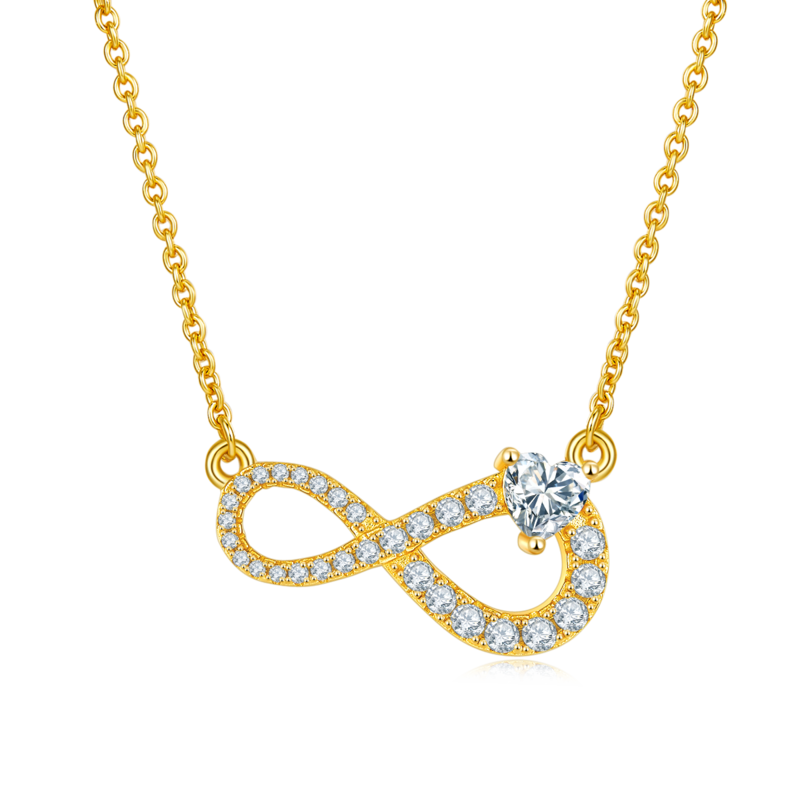 心形无限的爱PendantS925银Moissanite厘石D级0.91ct